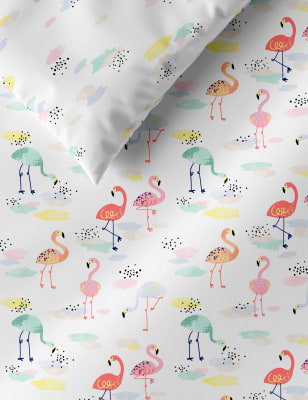 Cotton Blend Flamingo Bedding Set