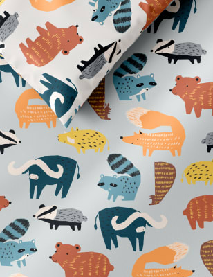Cotton Rich Woodland Animal Bedding Set