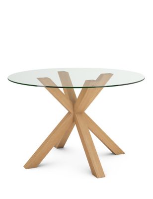 Colby Round Glass 4 Seater Table