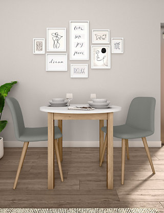 Finn Extending Dining Table M S, 50 Round Dining Table With Leaflet