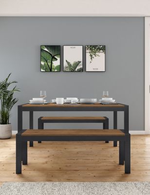 Brookland Dining Table with Benches