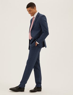 Slim Fit Checked Suit