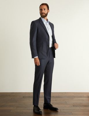 Slim Fit Pure Wool Flannel Suit