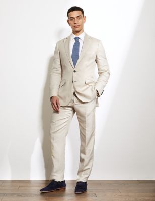 Tailored Fit Silk And Linen 2 Piece Suit