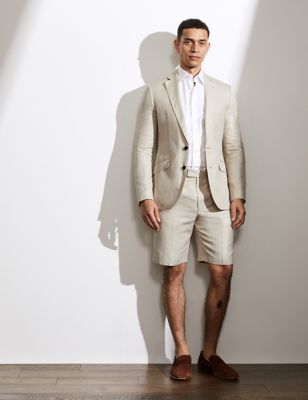 Silk And Linen Shorts Suit