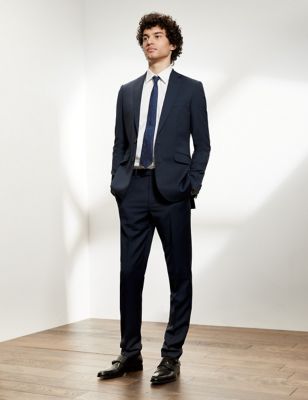 Slim Fit Pure Wool Twill 2 Piece Suit
