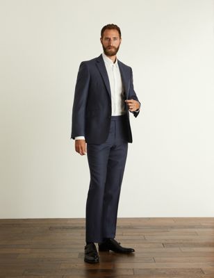 Tailored Fit Pure Wool Flannel Suit