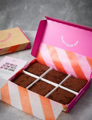M&S 6 Indulgent Chocolate Brownies Letterbox Gift