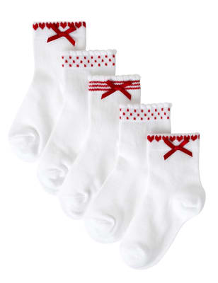

Хлопковые носки Freshfeet™ с рисунком и бантиками (5 пар)