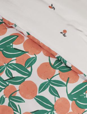 Cotton Blend Repeat Oranges Bedding Set