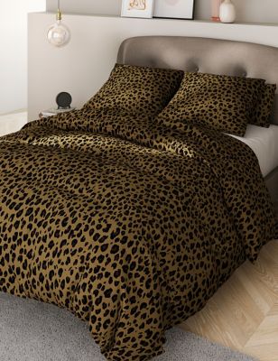 Cotton Blend Leopard Bedding Set