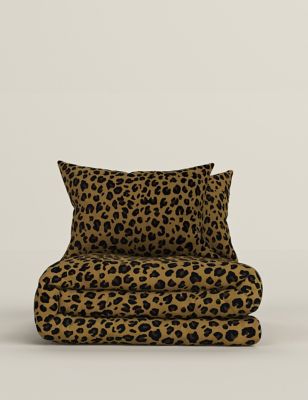 Cotton Blend Leopard Bedding Set