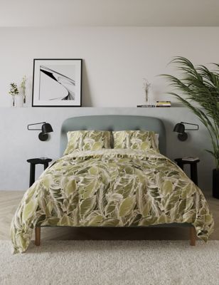Cotton Rich Botanical Palm Bedding Set