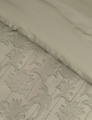 Cotton Rich Palm Jacquard Bedding Set
