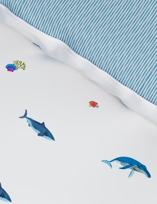Cotton Blend Whale Bedding Set