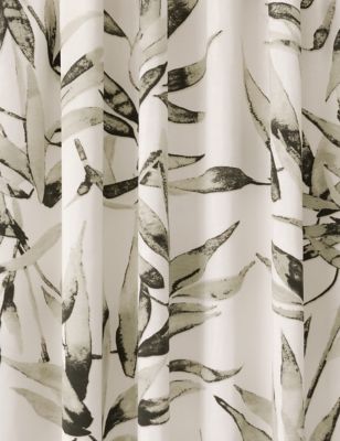 Bamboo Print Pencil Pleat Curtains