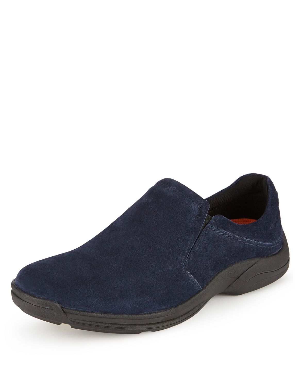 Airflexâ ¢ Suede Extra Wide Fit Slip-on Shoes Navy | Eizzy