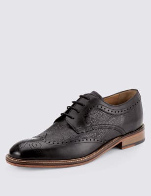 contrast sole derby shoes