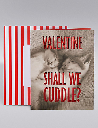 Valentine's Cards For Cat Lovers - Kittens cuddling