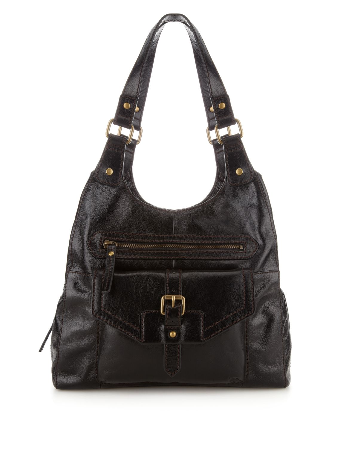 Leather Hobo Bag Black | Voova