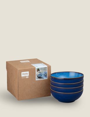 Set of 4 Blue Haze Cereal Bowls