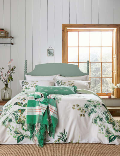 Gardenia Floral Bedding by Ted Baker in Mint Green buy online from the rug  seller uk