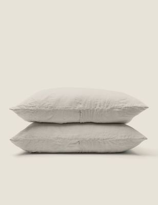 2 Pack Pure Linen Pillowcases