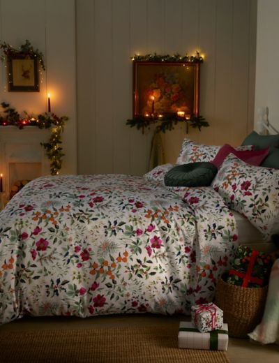 William Morris, Bedding, Art Deco Comforter Set Lodden Dusk Rose William  Morris Floral Cotton Percale