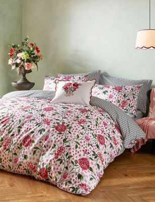 Pure Cotton Tea Rose Bedding Set