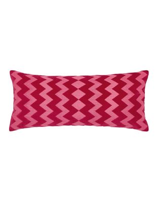 Velvet Geometric Jacquard Cushion