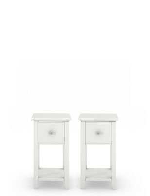 White Bedside Tables Cabinets M S, Round White Bedside Table Uk