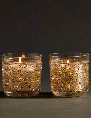 Set of 2 Citronella Medium Light Up Candles