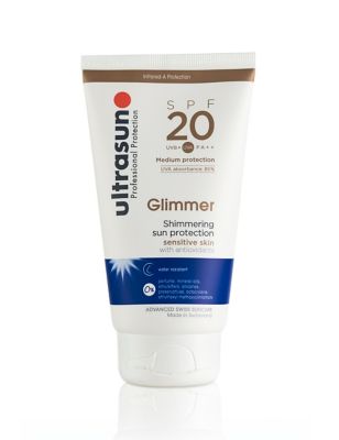 Ultrasun 20spf Glimmer Sun Protection 150ml Tube