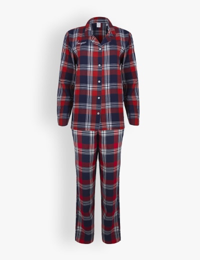 COS Checked Flannel Pyjama Set in LIGHT BLUE / WHITE / CHECKED