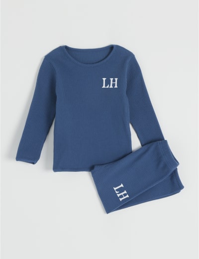 Personalised Kids Ribbed Lounge Set 1 10 Yrs Dollymix M S