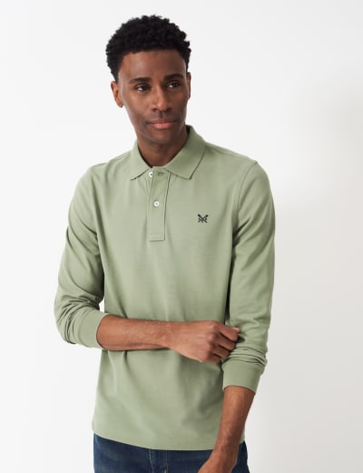 Pure Cotton Long Sleeve Polo Shirt M S Collection M S