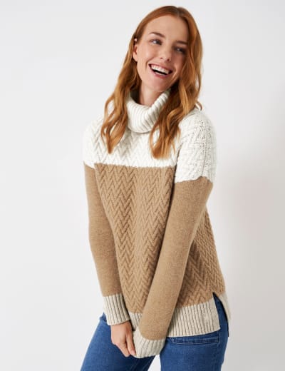 Pure Lambswool Funnel Neck Jumper Celtic Co. M S