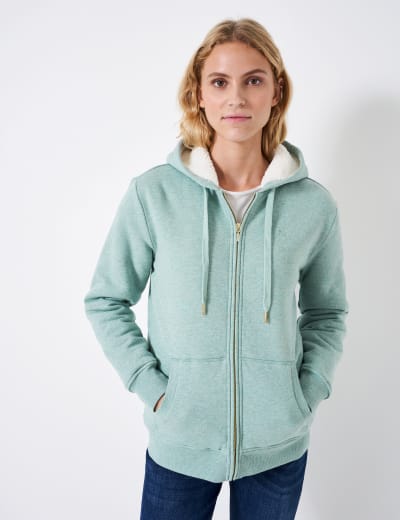 Soft Touch Textured Zip Up Relaxed Hoodie M S Collection M S