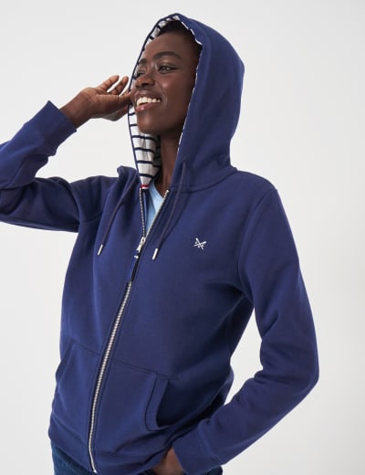 Soft Touch Textured Zip Up Relaxed Hoodie M S Collection M S