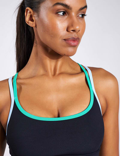 Medium Impact Strappy Back Padded Sports Bra, Goodmove