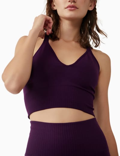 Good Karma Low Impact Cross Back Crop Top 13 of 30