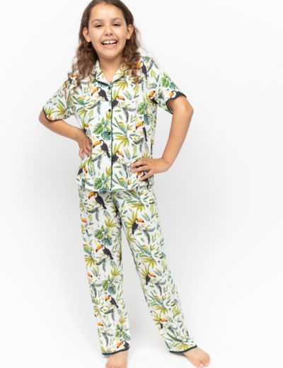 RRP £25 M&S COLLECTION Girls Satin Striped Pyjamas with Eye Mask (6-16 Yrs)