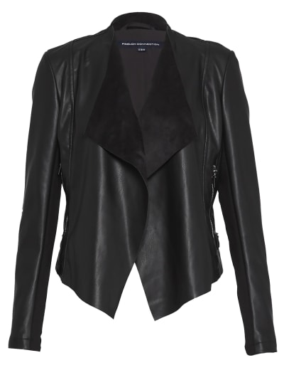 Faux Leather Short Jacket French Connection M S