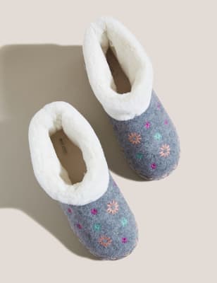 slipper boots white stuff