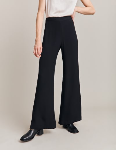 Buy Sosandar Black Ponte Kick Flare Trousers from the Next UK online shop