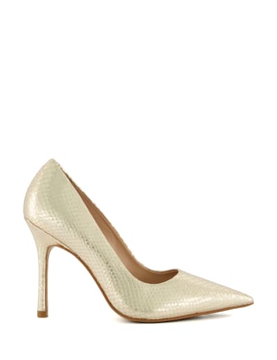 Leather Croc Stiletto Heel Pointed Shoes Dune London M S