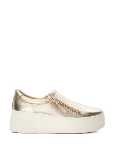 Metallic platform trainers clearance
