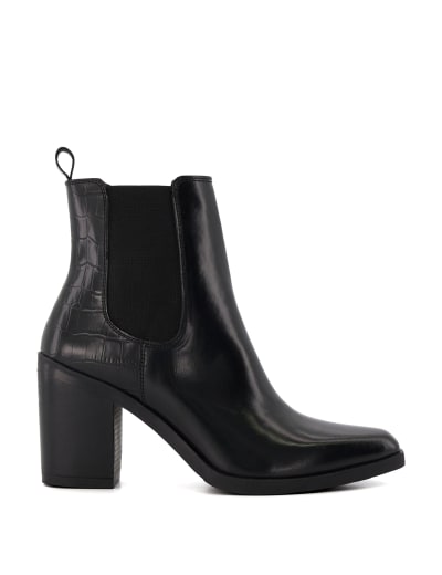 Round heel ankle boots sales