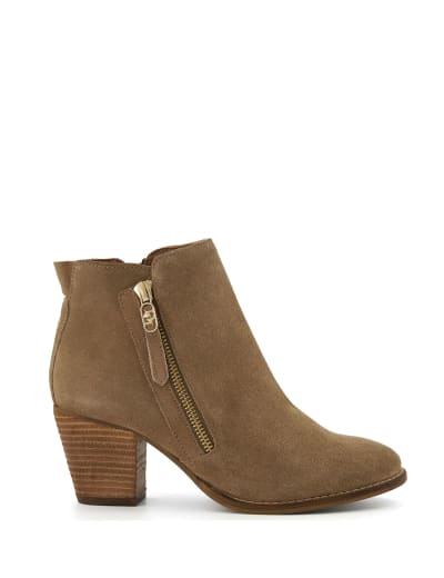 Wide Fit Suede Block Heel Ankle Boots Dune London M S