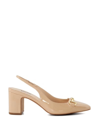 Nude new arrivals patent slingbacks